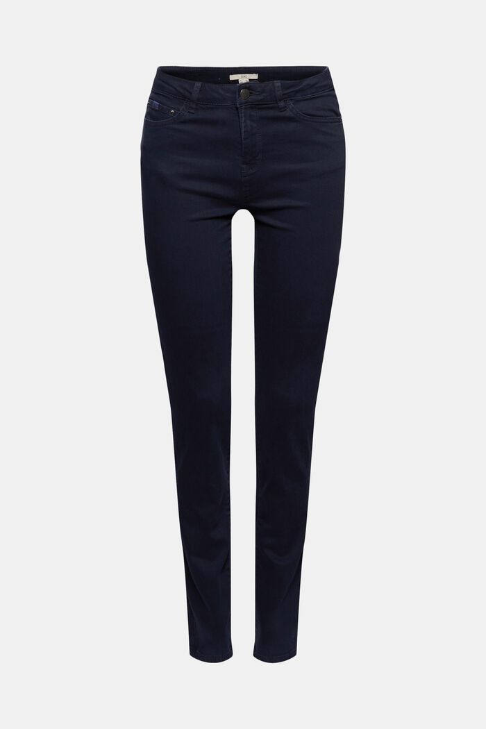 Stretch trousers with organic cotton, NAVY, detail image number 0