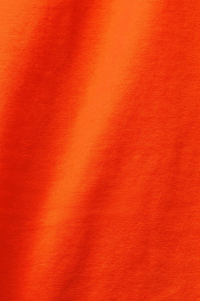 Boat Neck T-Shirt, BRIGHT ORANGE, detail image number 5