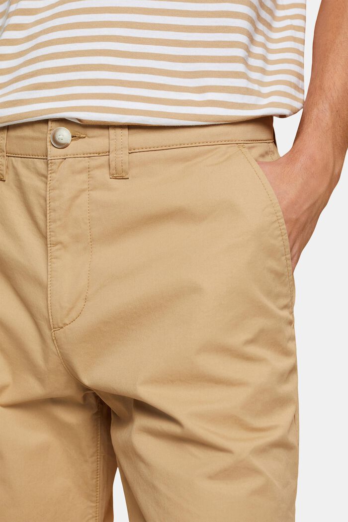 Sustainable cotton chino style shorts, LIGHT BEIGE, detail image number 2