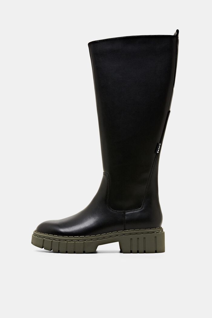 Vegan: faux leather platform boots