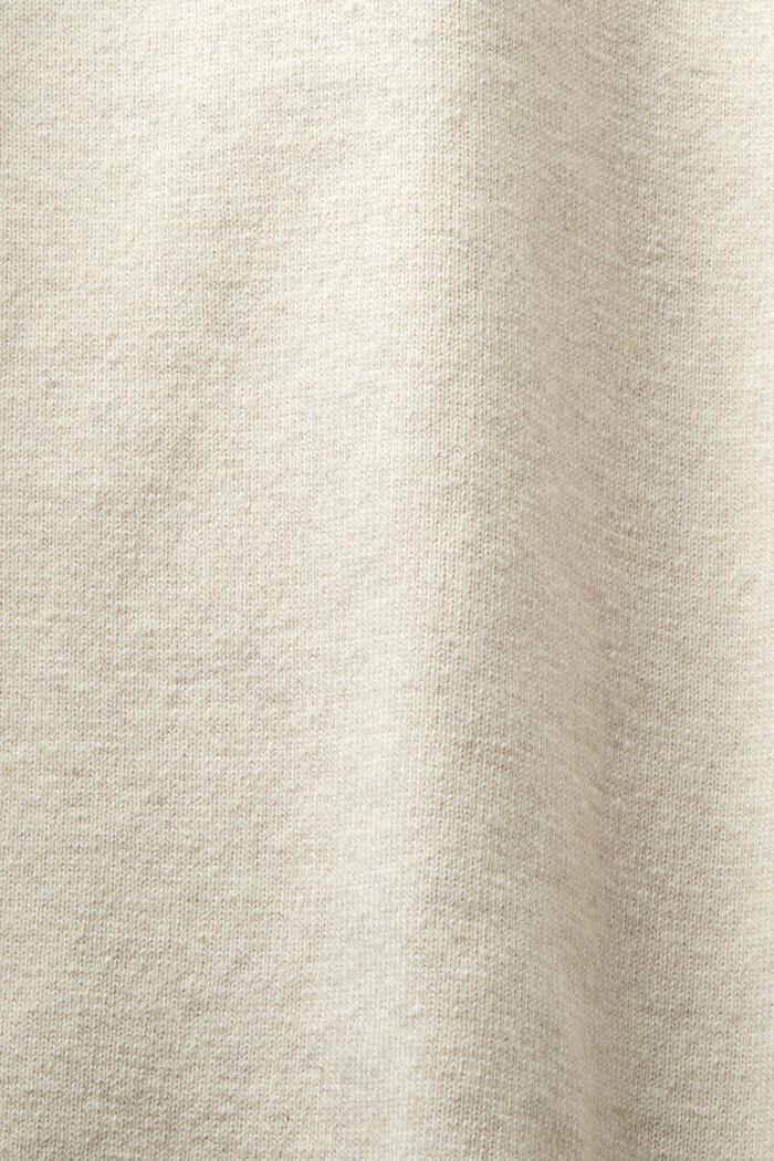 Cotton-Blend Polo Sweater, DUSTY NUDE, detail image number 6