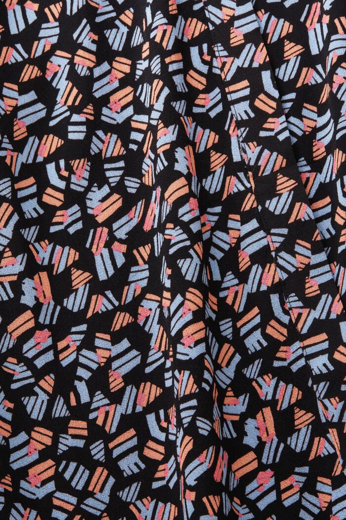 Midi dress with all-over print, BLACK, detail image number 5