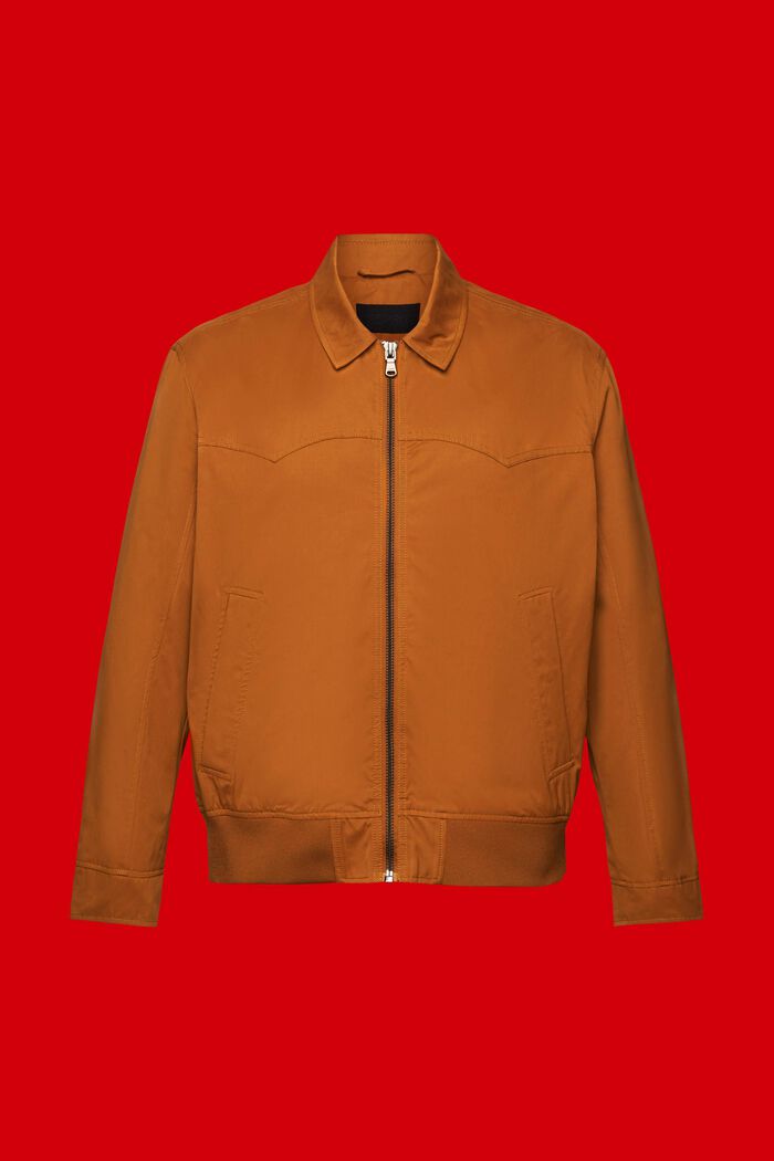 Bomber jacket with turn-down collar, BROWN, detail image number 5