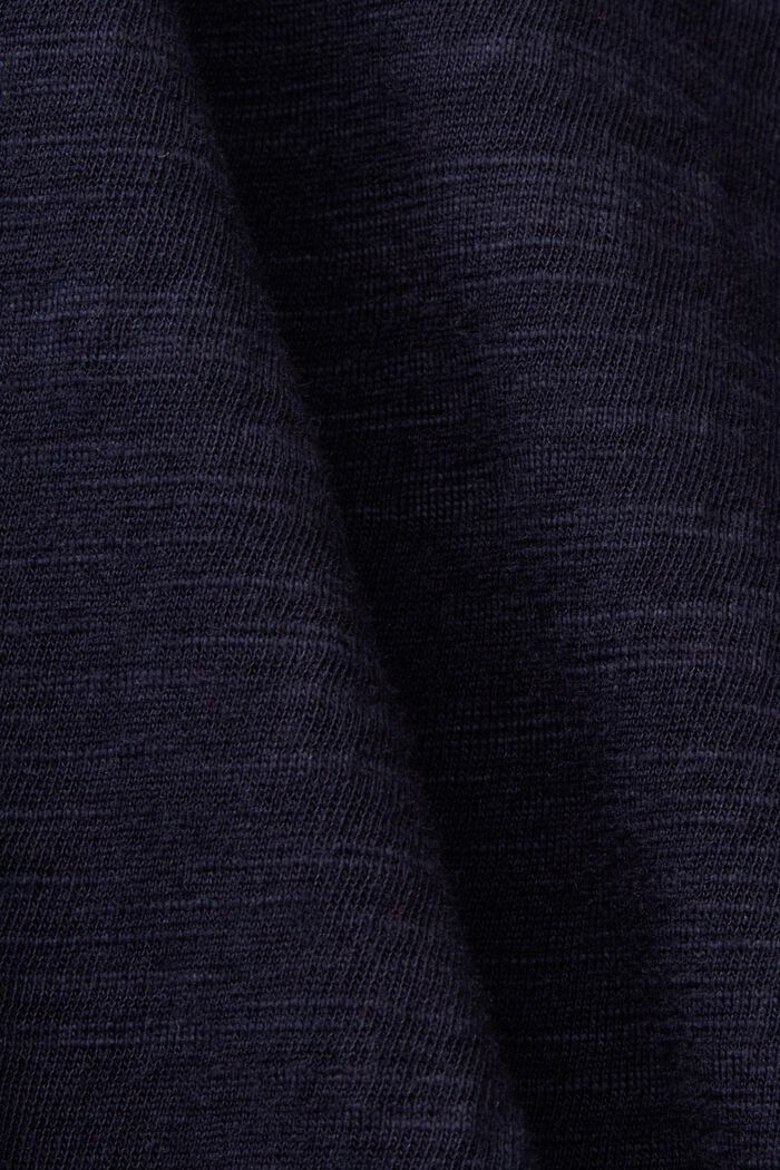 Eyelet Embroidered Puff Sleeve T-Shirt, NAVY, detail image number 5