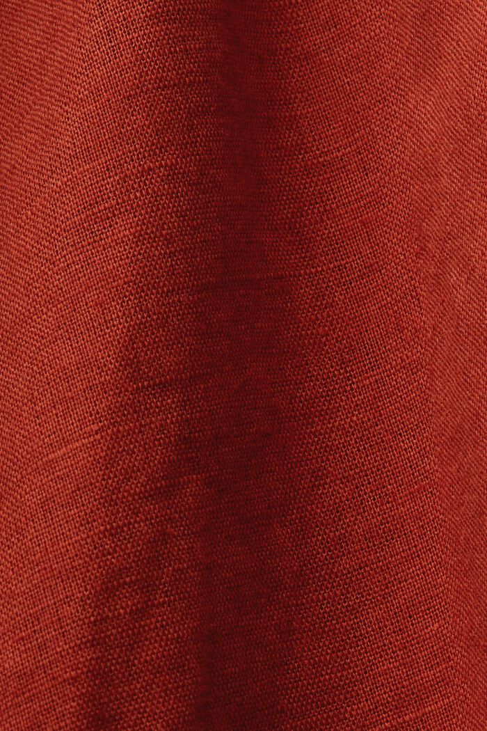 Midi skirt, linen-cotton blend, TERRACOTTA, detail image number 5