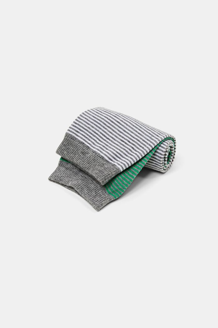 2-Pack Striped Chunky Knit Socks, GREEN / GREY, detail image number 2