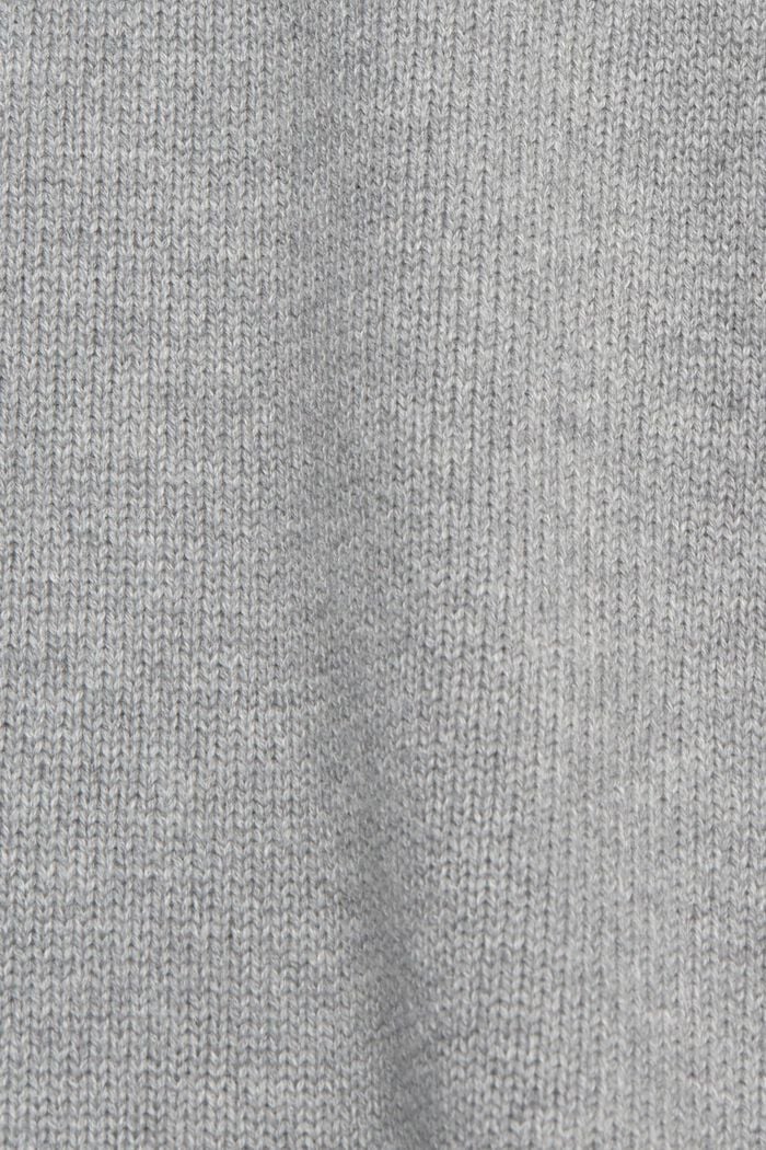 Sustainable cotton knit jumper, MEDIUM GREY, detail image number 5