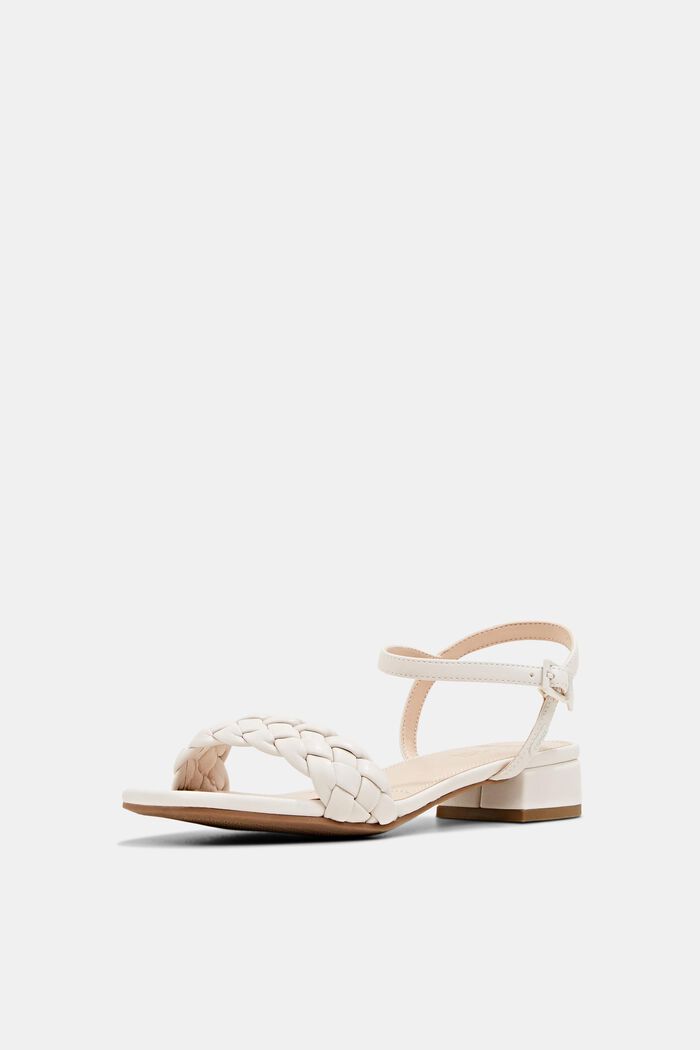 Sandals with braided straps, OFF WHITE, detail image number 2
