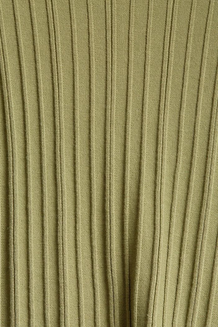 T-shirt with ribbed texture, LIGHT KHAKI, detail image number 1