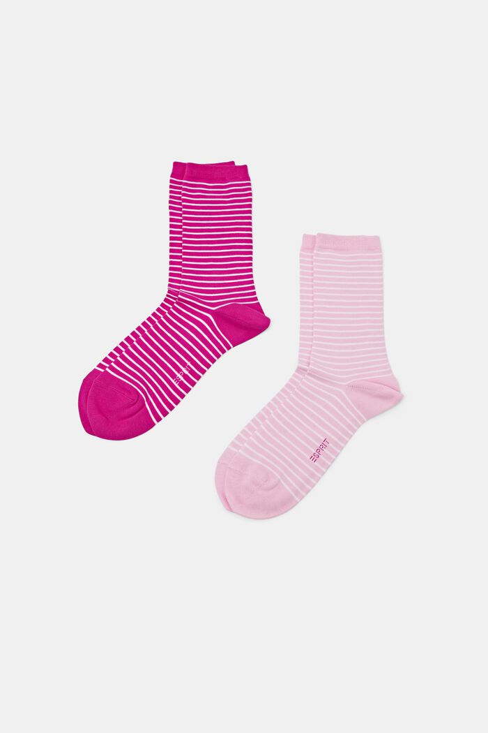 2-Pack Striped Chunky Knit Socks, PINK, detail image number 0