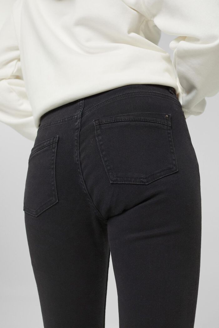 Stretch trousers with zip detail, BLACK, detail image number 0