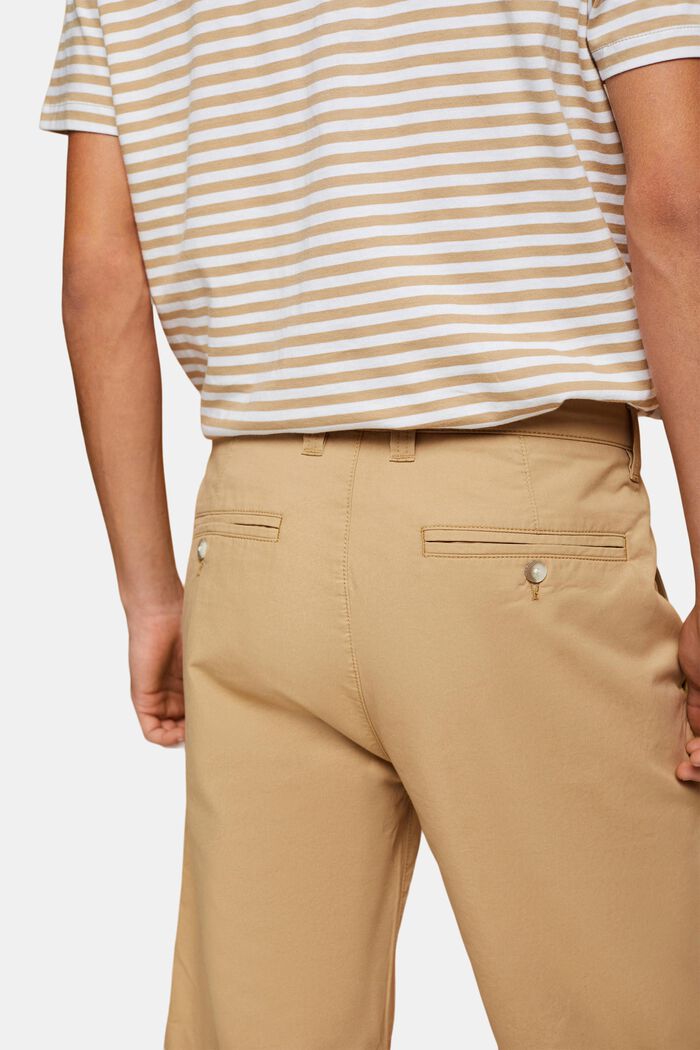 Sustainable cotton chino style shorts, LIGHT BEIGE, detail image number 4