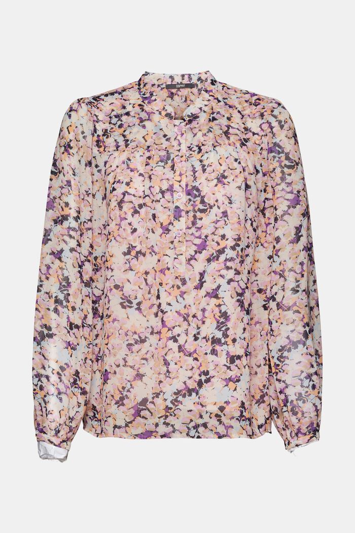 Patterned chiffon blouse, LILAC, detail image number 6
