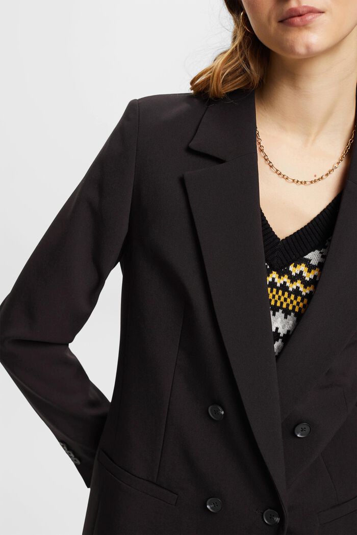 Double-breasted blazer, BLACK, detail image number 2