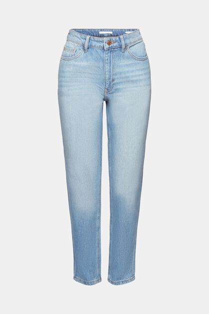 High-rise mom jeans, BLUE MEDIUM WASHED, overview