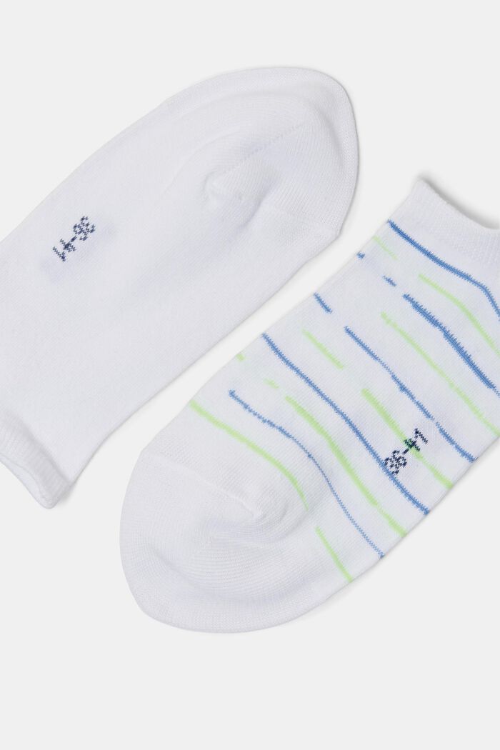 2-Pack No Show Organic Cotton Ankle Socks, WHITE, detail image number 2