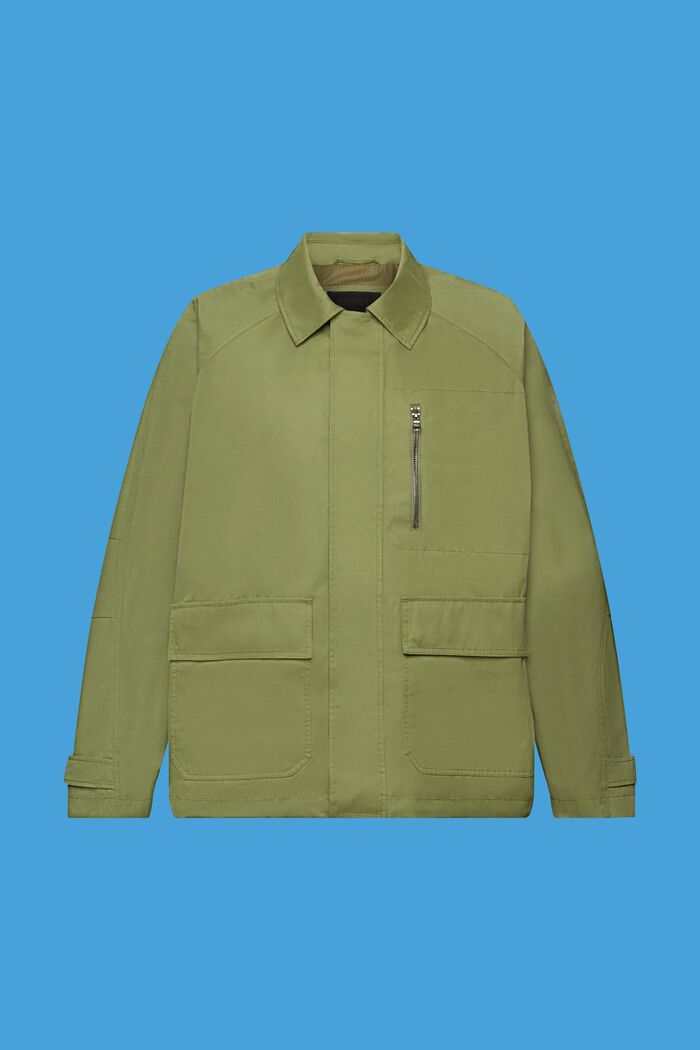 Blended cotton field jacket, OLIVE, detail image number 7
