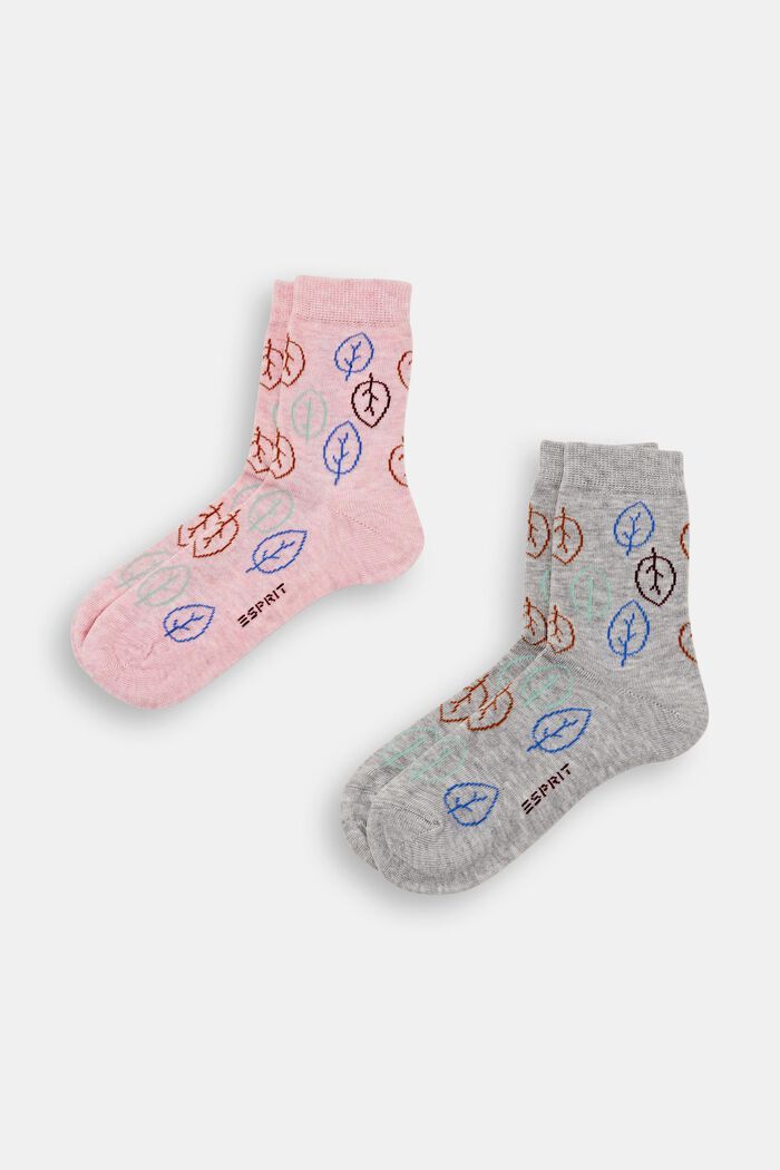 Leaf pattern socks