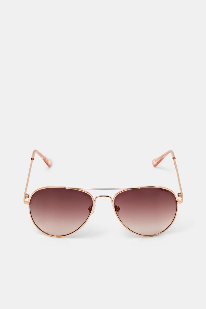 Unisex aviator sunglasses with rose tinted lenses, ROSE, detail image number 0