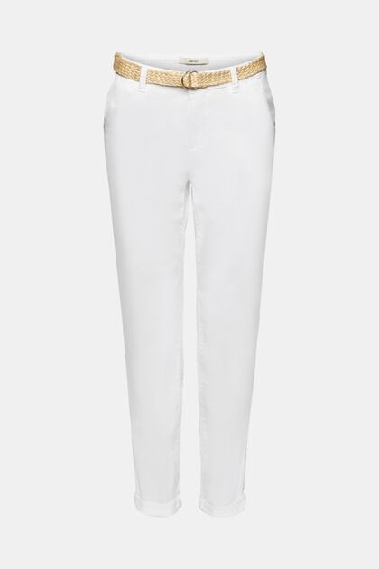 Cropped chinos in organic cotton