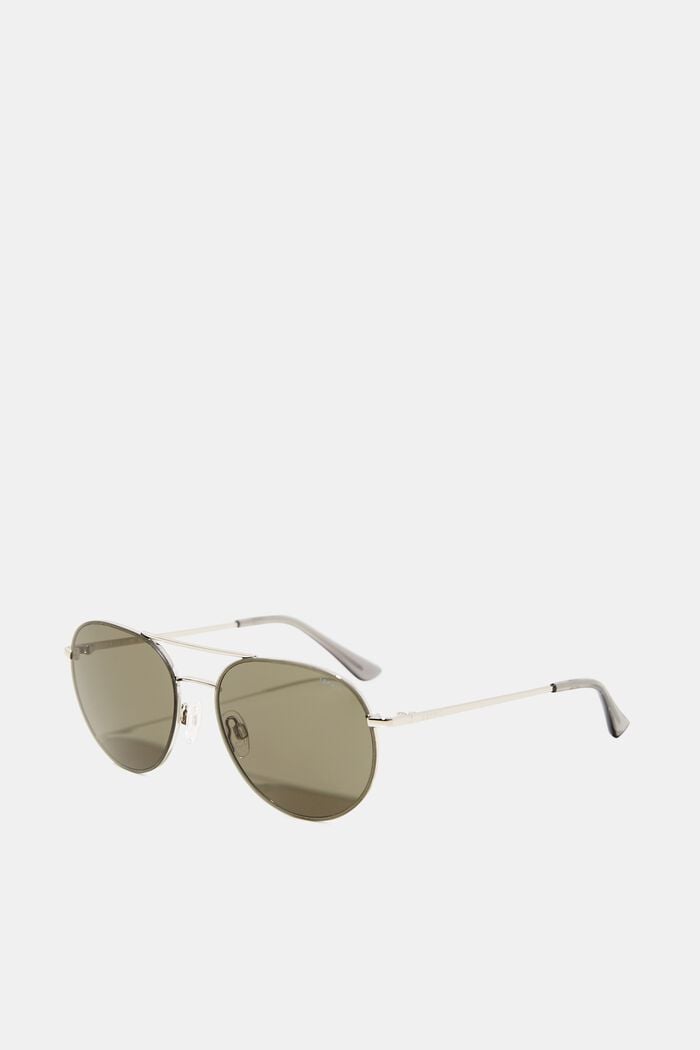 Sunglasses with metal frame, GREEN, overview