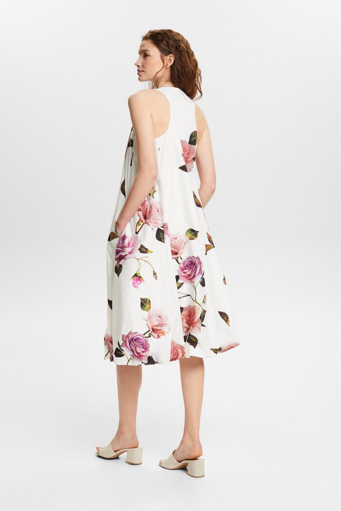 Printed Puffed Hem Dress, OFF WHITE, detail image number 2
