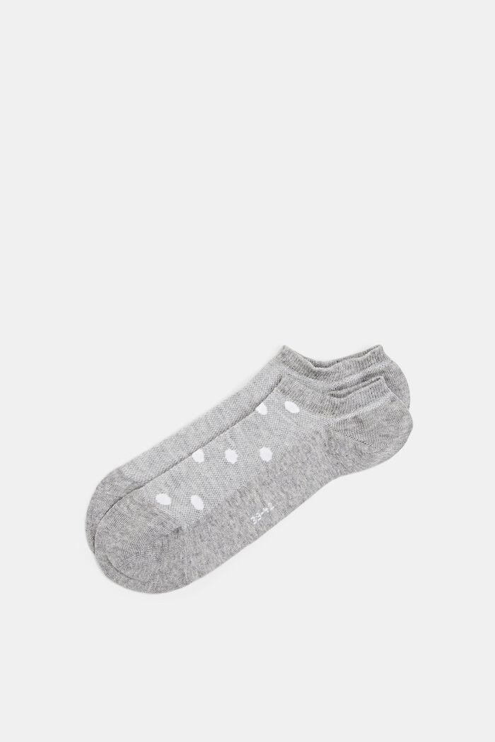 2-pack of trainer socks with mesh, organic cotton, SLATE, detail image number 0
