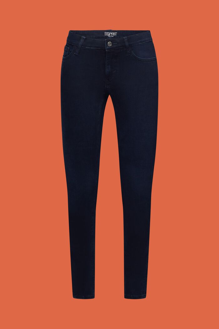 Mid-Rise Skinny Jeans, BLUE BLACK, detail image number 6