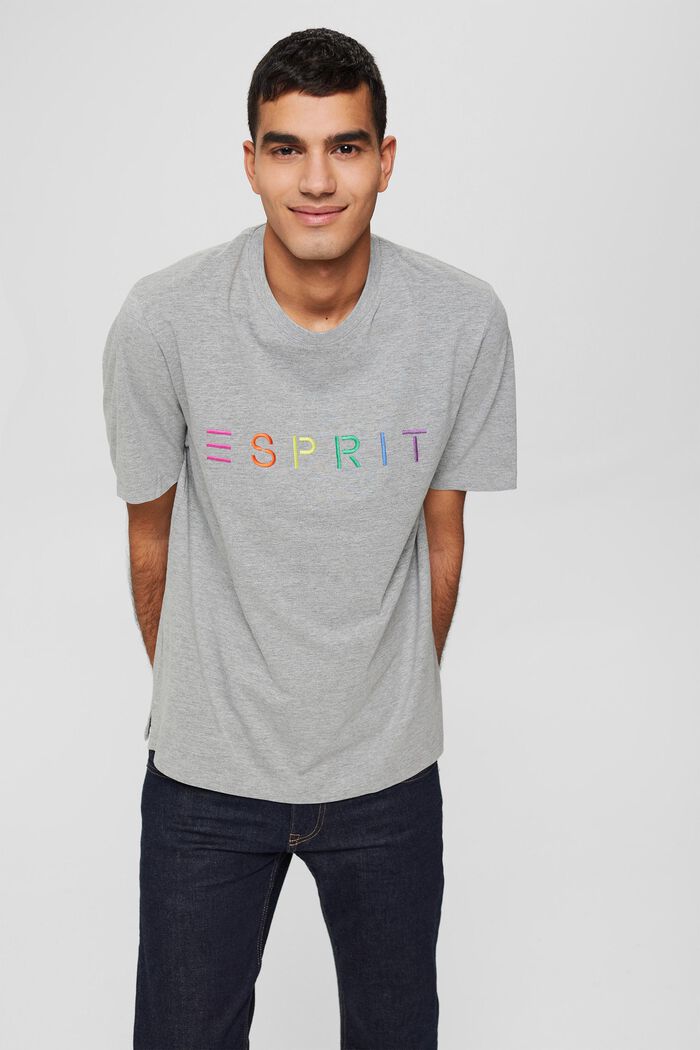 Jersey T-shirt with a logo, LENZING™ ECOVERO™