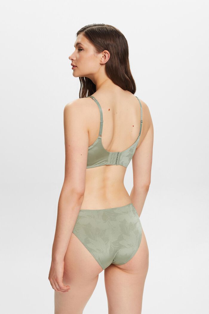 Padded Underwire Microfiber Bra, DUSTY GREEN, detail image number 2