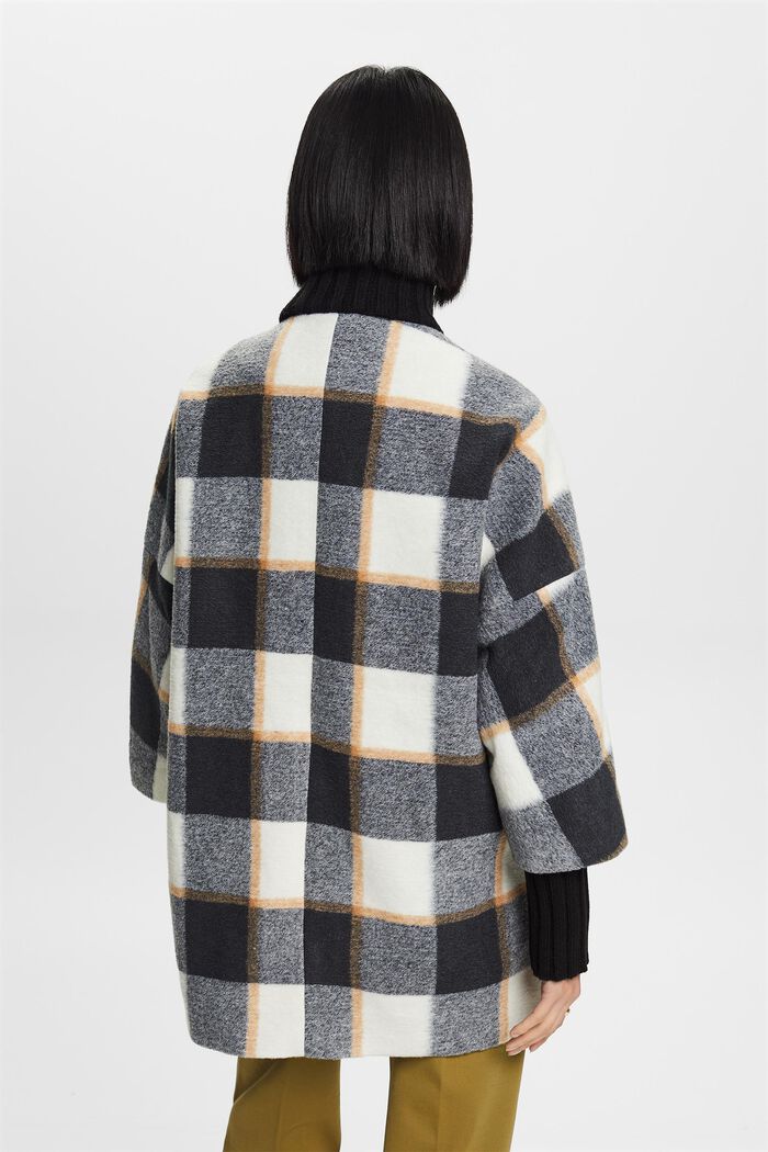 ESPRIT - Recycled: checked longline jacket at our online shop