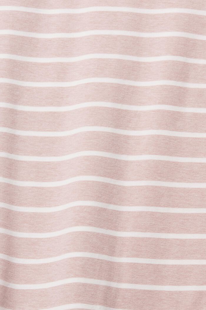 Striped jersey nightshirt, OLD PINK, detail image number 1
