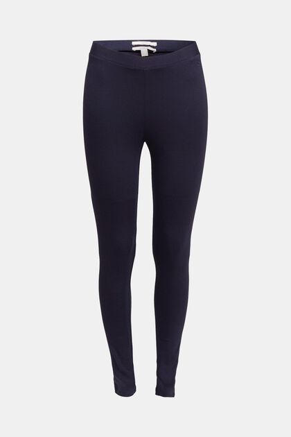 Leggings with organic cotton, NAVY, overview