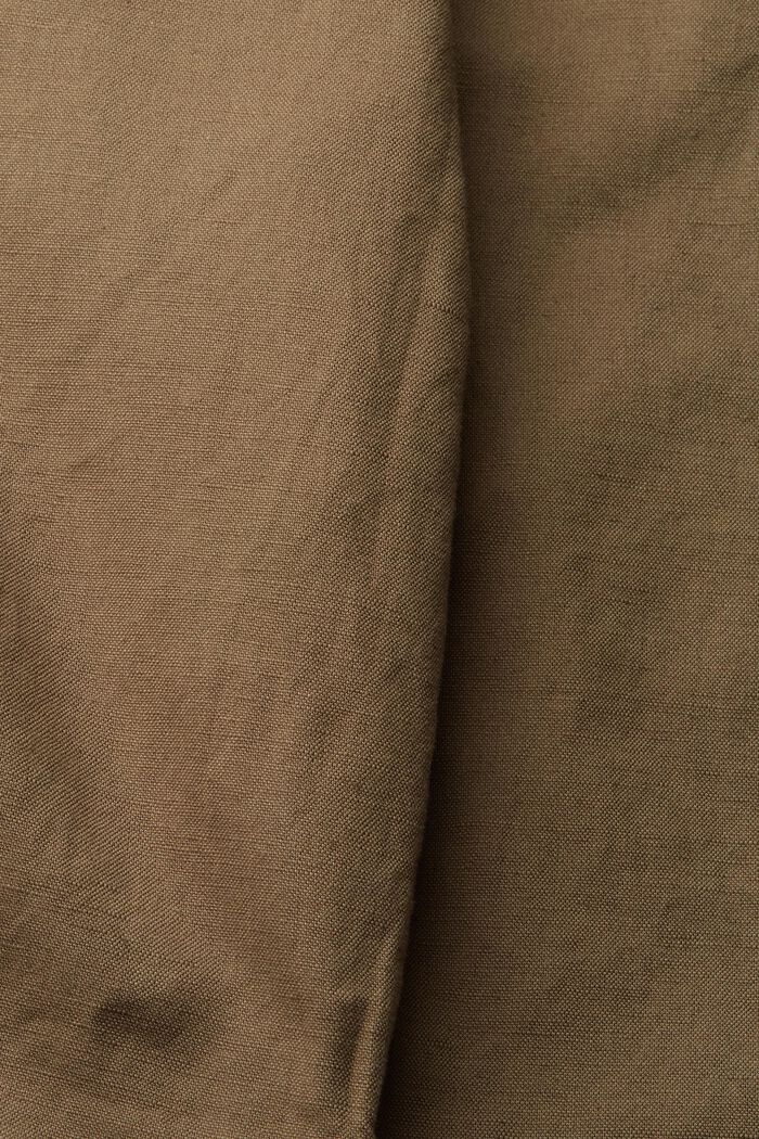 Blended linen shorts, DUSTY GREEN, detail image number 1