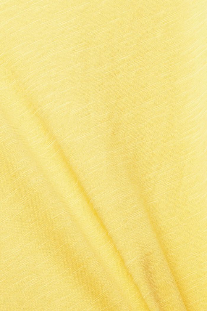 V-neck T-shirt, YELLOW, detail image number 1
