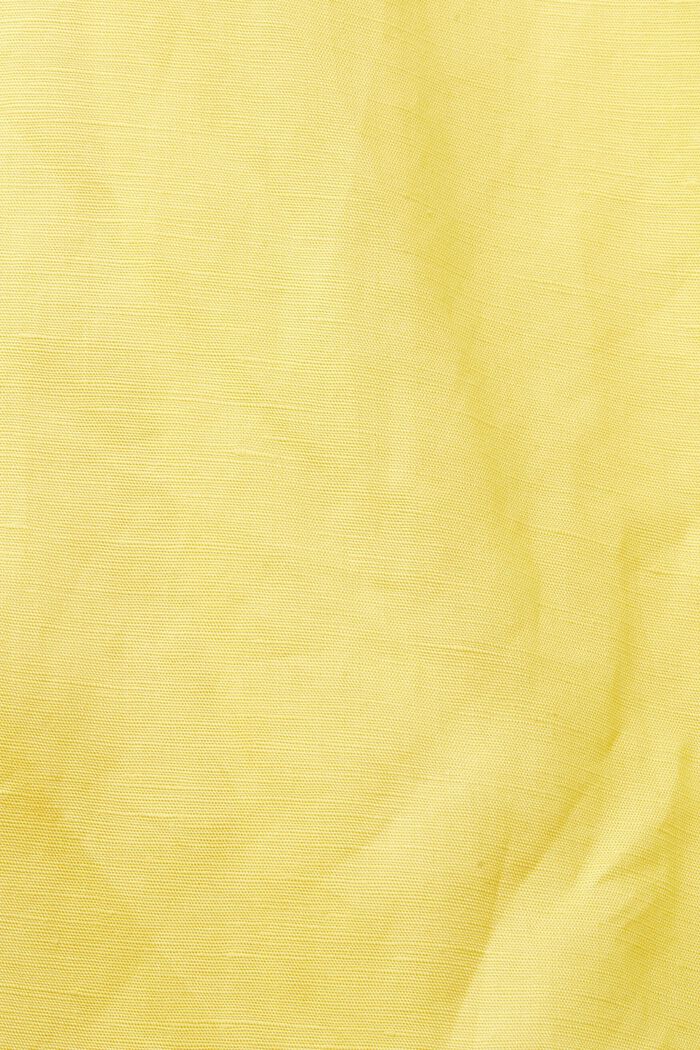 Blouse in blended linen, SUNFLOWER YELLOW, detail image number 4