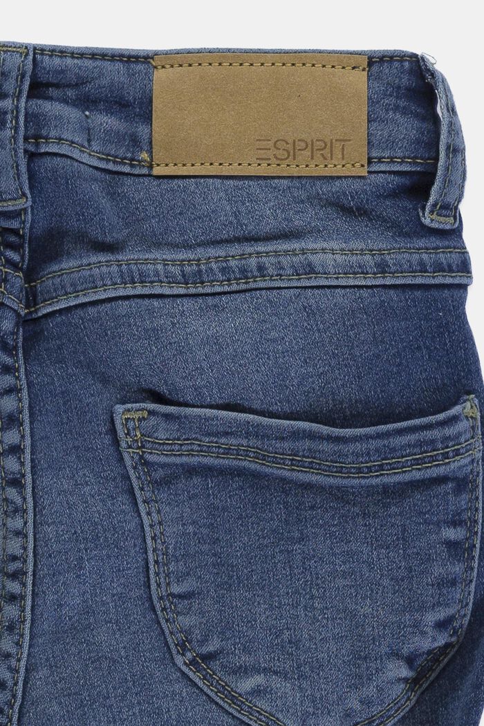 Stretch jeans available in different widths with an adjustable waistband, BLUE MEDIUM WASHED, detail image number 2
