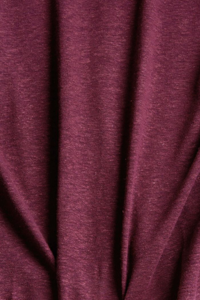 Printed organic cotton T-shirt , BORDEAUX RED, detail image number 4