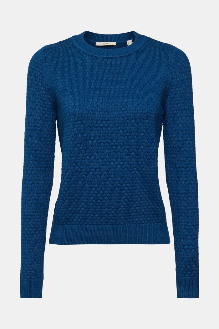 Textured knit jumper, NEW PATROL BLUE, detail image number 2
