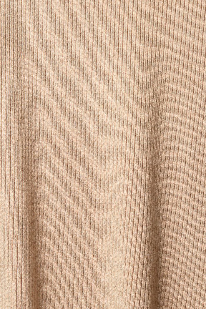 Ribbed sweater, LENZING™ ECOVERO™, CREAM BEIGE, detail image number 1