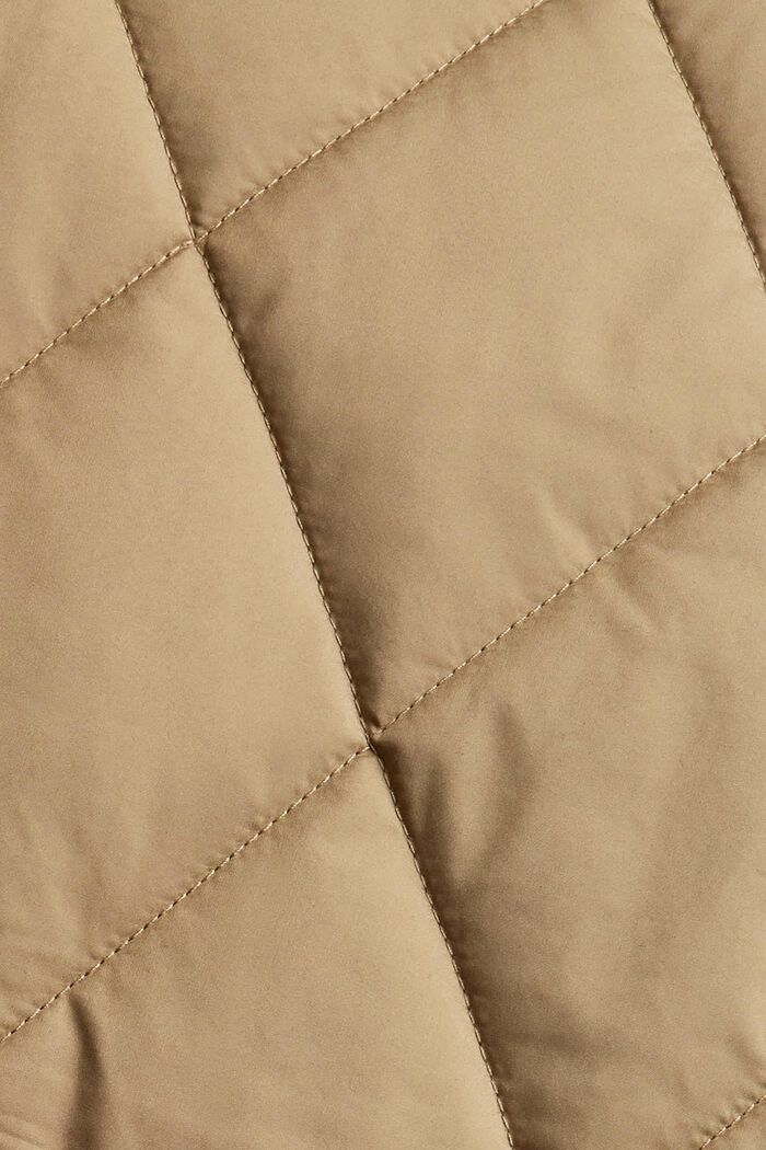 Made of recycled material: Quilted body warmer with padding, KHAKI GREEN, detail image number 3