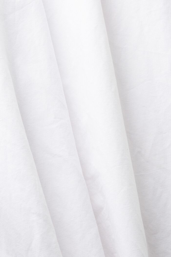 Cotton-Linen Pants, WHITE, detail image number 6