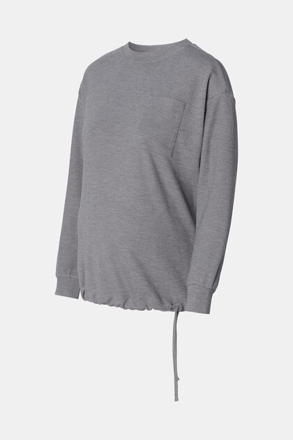Sweatshirt with drawstring hem
