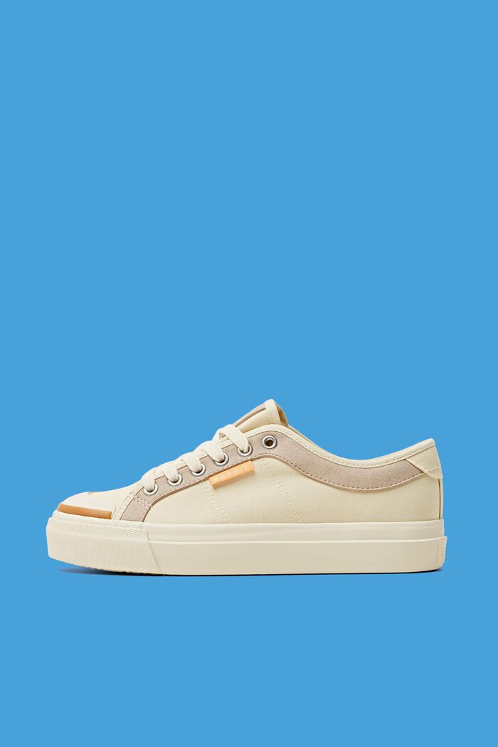 Trainers with platform sole, LIGHT BEIGE, detail image number 0