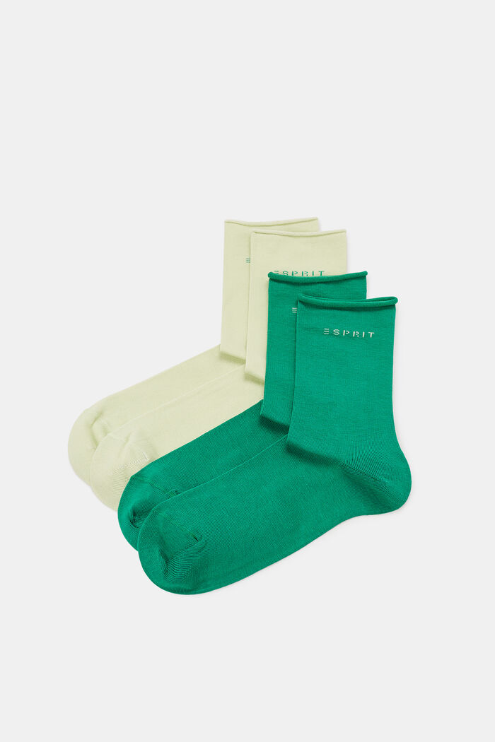 2-Pack Chunky Knit Socks, GREEN, detail image number 0