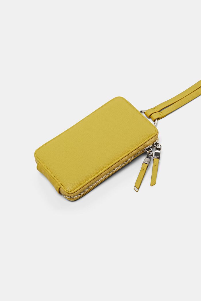 Faux leather phone bag, YELLOW, detail image number 1