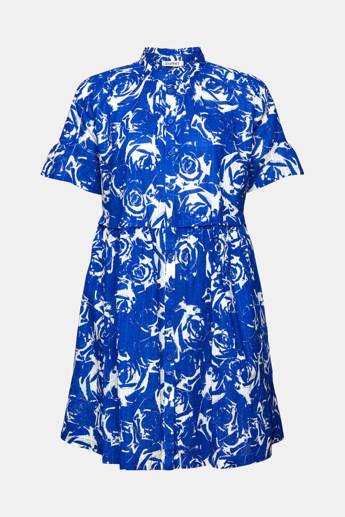A-lined Printed Mini Dress, BRIGHT BLUE, detail image number 6