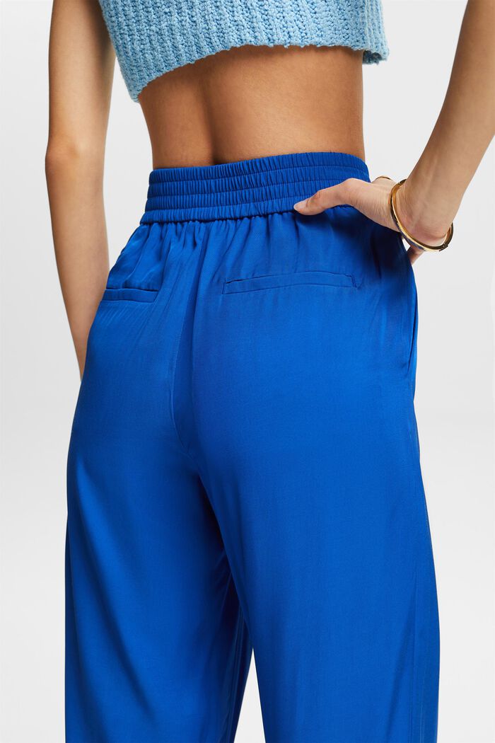 Twill Wide Pull-On Pants, BRIGHT BLUE, detail image number 3