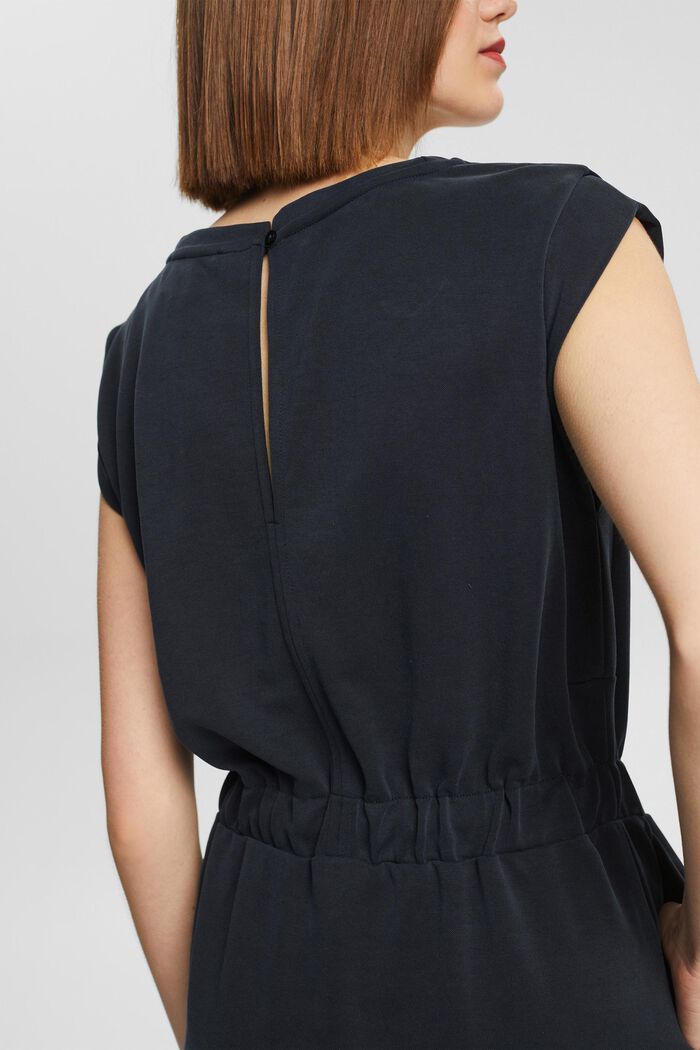 Containing TENCEL™: Dress with drawstring ties, BLACK, detail image number 3