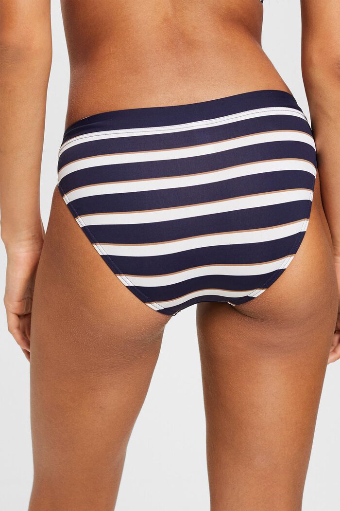 Striped mini bikini bottoms, NAVY, detail image number 3